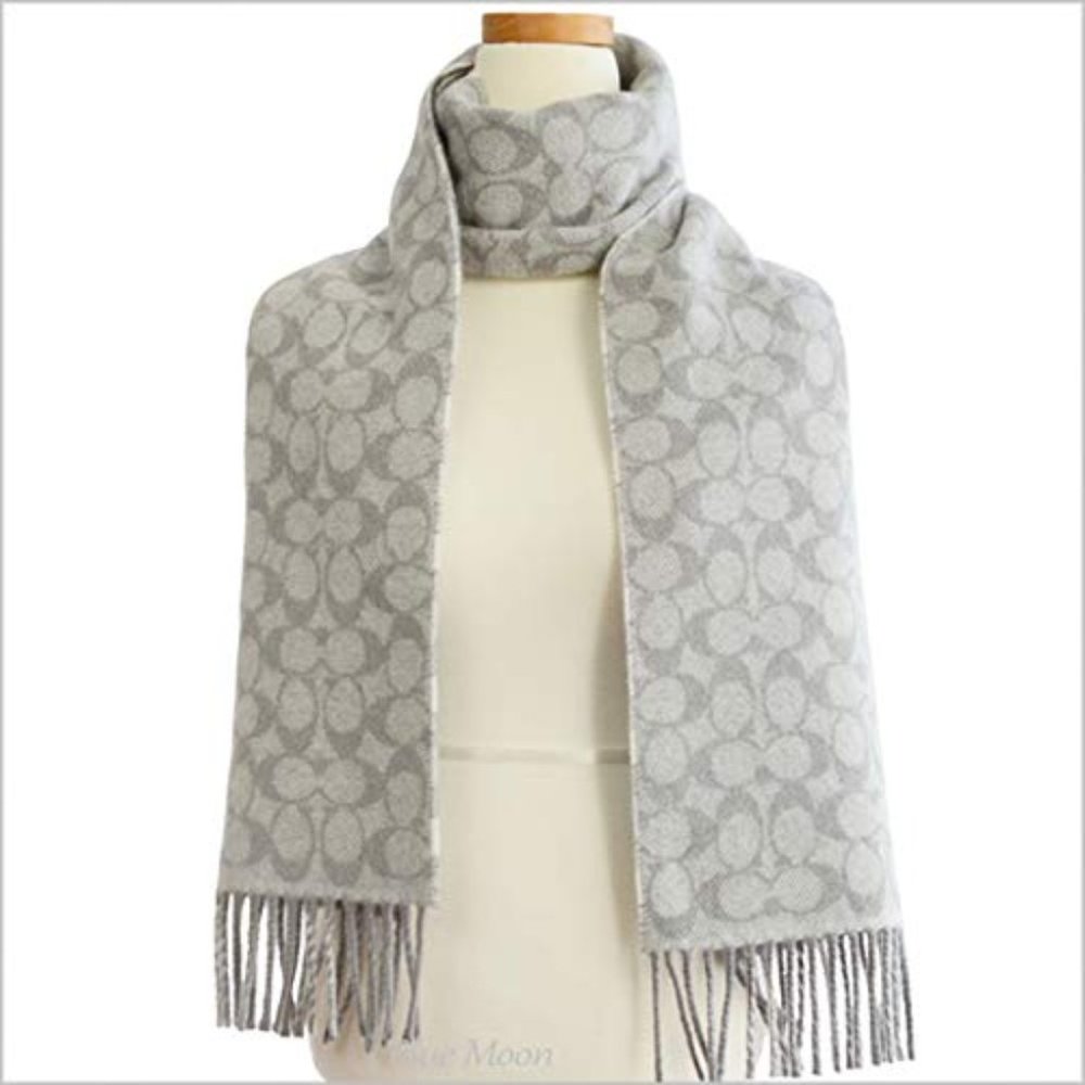 COACH Reversible Signature Checked Print Scarf